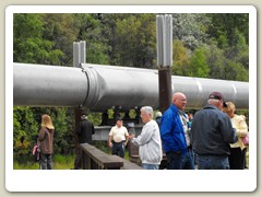 We were allowed to walk around and touch the pipeline