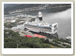 Going up, looking down