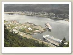 Going up, looking down