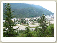 From hill overlooking the town