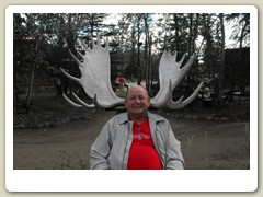 Bob with moose antlers