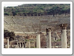 The Odeion theater was originally covred and seated 1400